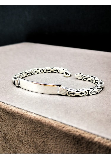 Omar Silver Erkek Kral Kare 4,5/5Mm Plakalı Künye 27 Gr