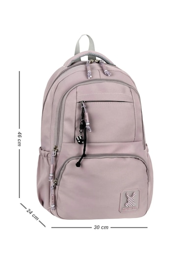 Özel Su Geçirmeyen Kumaş Çok Bölmeli Sırt Çantası Gri