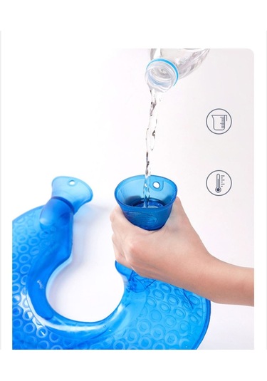 Yystore Sıcak Ve Soğuk Kullanım İçin U Şeklinde Sıcak Su Şişesi Mavi