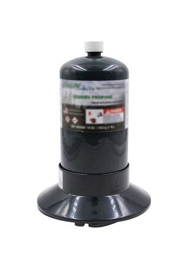 Artfulabode Siyah Propan Gaz Kartuşu Sabit Braketi, Açık Hava İçin Plastik Silindir Destek Siyah