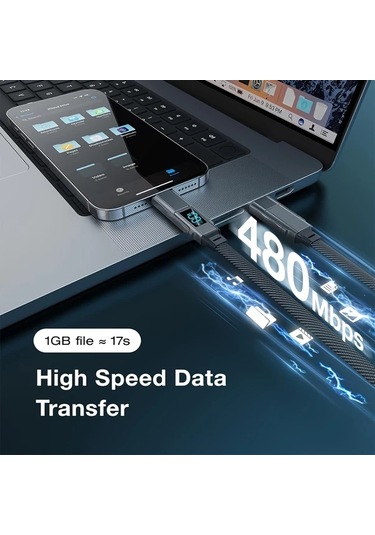 Honeybeeshop 2 Adet 100 Cm 100w Usb A Type C Lightning 4ü 1 Arada Hızlı Şarj Kablosu İphone Uyumlu Samsung Xiaomi İçin