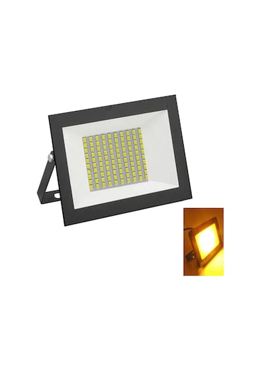 Şanled 50 Watt Amber Işık 4500 Lumen Smd Led Projektör Tekli