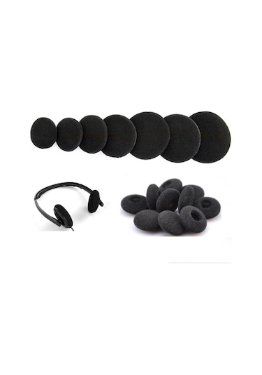 10 Adet Kulaklıklar İçin Sünger Kulak Yastıkları Yedek Yastıklar 60mm Siyah
