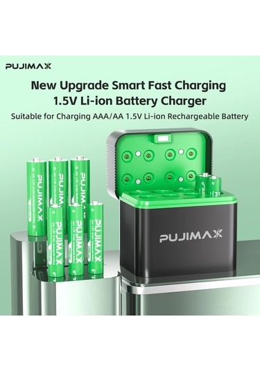 Besthome1 Dream011 Pujımax 8 Hücreli 1.5v Aa Aaa Şarj Cihazı Hızlı Şarj Manyetik Kapak Otomatik Durdurma