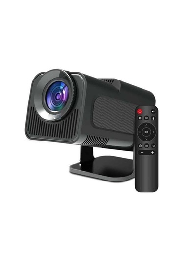 Android Projeksiyon Siyah Taşınabilir Sinema Projektörü 4k 1080p Ev Sineması Bluetooth-118255