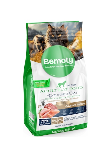 Bemoty Gurme Yetişkin Kedi Maması 15 KG