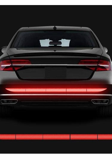 Beyaz 90 Cm Yansıtıcı Araba Çıkartması Güvenlik Uyarı Reflektör Bant Araba Çıkartmaları Anti Çarpışma Uyarı Reflektör Etiket Oto Aksesuarları