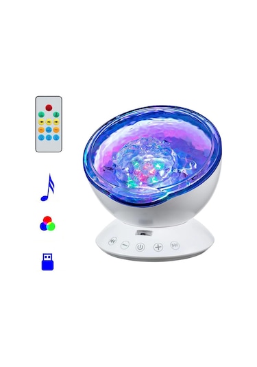 Exeo Müzik Çalar Okyanus Dalgası 7 Farklı Led Işıklı Kumandalı
