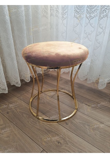 Kum Saati Düz Makyaj Pufu Gold Vizon