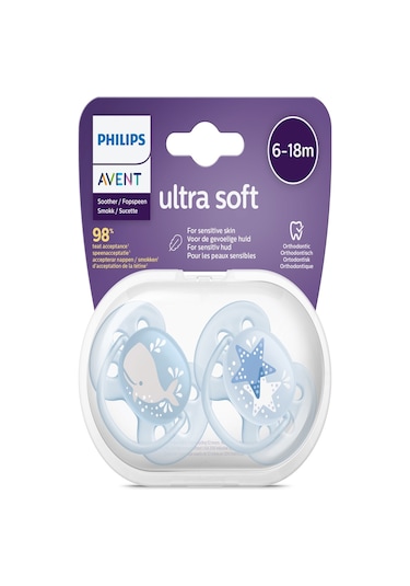 Philips Avent Ultra Soft Emzik 6-18 Ay Mavi