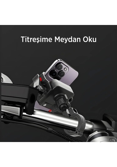 Gidon Bağlantılı 360 Derece Ayarlanabilir 3.5 -7.2 Uyumlu Motosiklet Bisiklet Telefon Tutucu Renkli