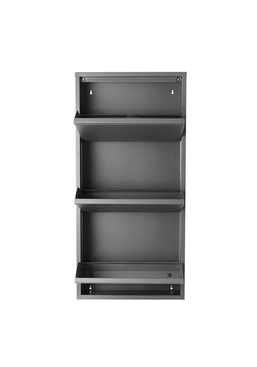 Kaser Metal 3'lü Metal Ayakkabılık Antrasit