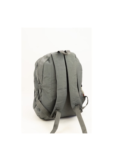 Suya Dayanıklı Krinkıl / Klinkır Kumaş Çok Gözlü Sırt Ve Okul Çantası Gri 8813 Gri