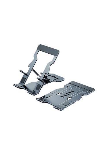 Skycity Alüminyum 5 Seviye Ayarabilir Cep Telefonu Ve Tablet İçin Katlanabilir Tahta - Gri