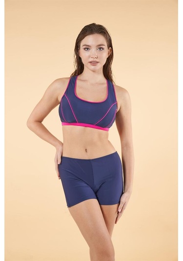 Estiva Free-set Büstiyerli Şortlu Bikini Takım Lacivert