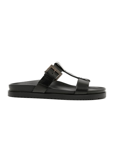 The Sandals Factory Black Sandalet Erkek M7927 The Sandals Factory Leather Upper Sandals Black