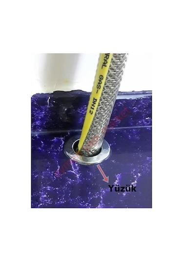 3 Adet Doğalgaz Flex Için Mermer Üstü Delik Tıpası Tapası Yüzük