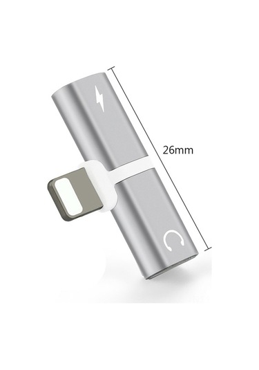 Sandwich İphone Uyumlu 7/8 Plus Ve X İçin Çift Lightning Adaptörü, Müzik Dinleme, Şarj, Arama, Veri Transferi İle Aluminum Min