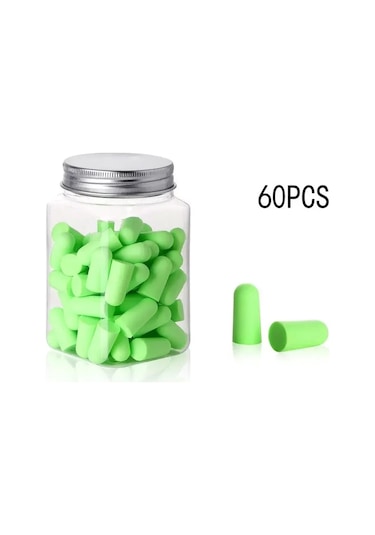 24/60/120 Adet Top Şeklinde Köpük Kulak Tıkacı Gürültü Önleyici Uyku Tıkacı Çok Renkli