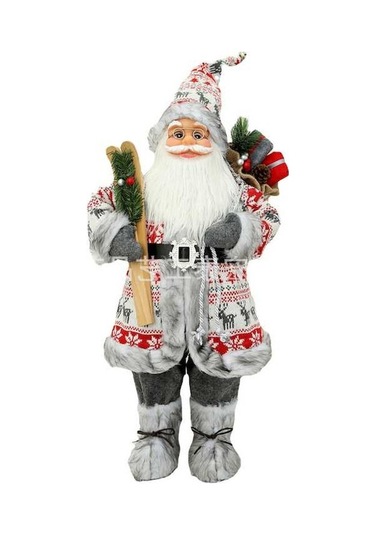 Dancemonkey Noel Baba Yılbaşı Süs Biblo 45cm, Uniq. Desen