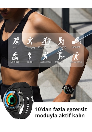 Aukey SW-2P-GY Akıllı Saat (Distribütör Garantili)