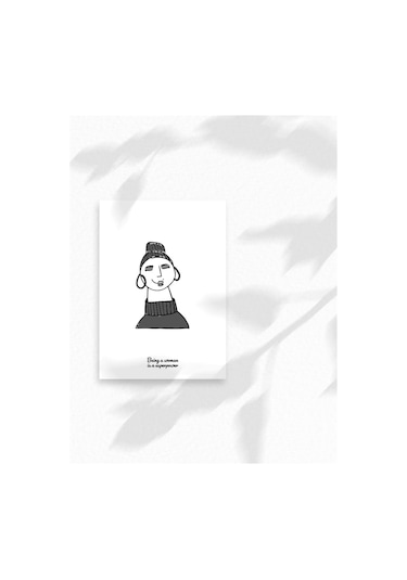 Kadın İllüstrasyon Baskılı A3 Duvar Posteri-4-2541