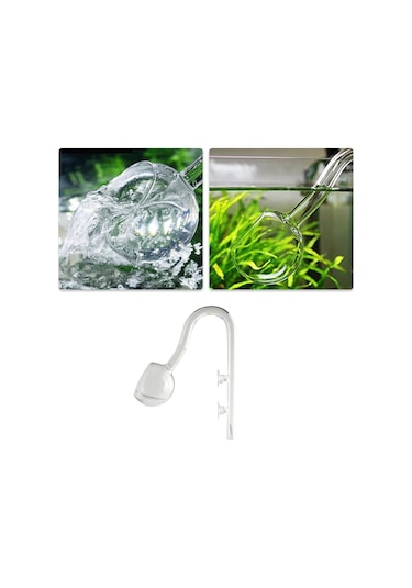 Yifomall 13mm Cam Akışkan Su Çıkış Borusu - Akvaryum Filtre Torbası İçin Orta Akışlı, Su Kalitesi Koruyucu, Yüksek Borosilikat Cam