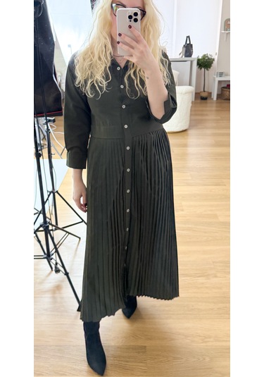 Modaonna Pilili Kombin Gömlek Elbise