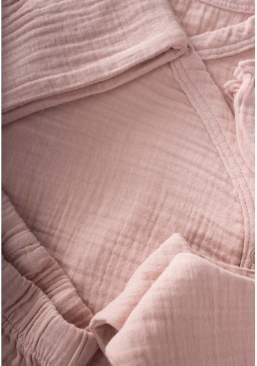 Cigit Organik Hastahane Çıkışı Bebek Takımı 0-3 Ay Pudra Pembe Pudra Pembe