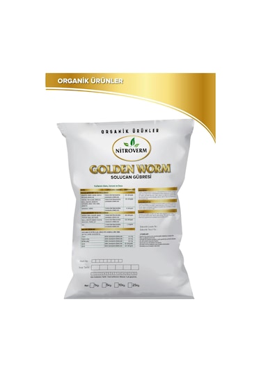 Nitroverm %100 Organik Solucan Gübresi 30 KG