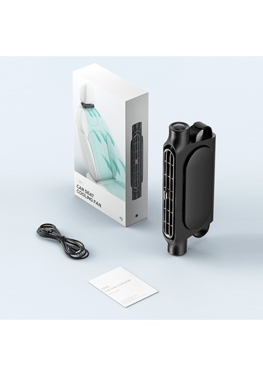 Araba Türbini Yüksek Rüzgar Usb Eklenti Koltuk Geri Fan Cf03 Siyah