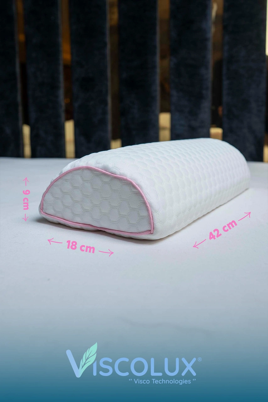 Çok Amaçlı Ortopedik Visco Yastık - Horlama Yastığı Hamile Yastığı 42x18x9 Pembe