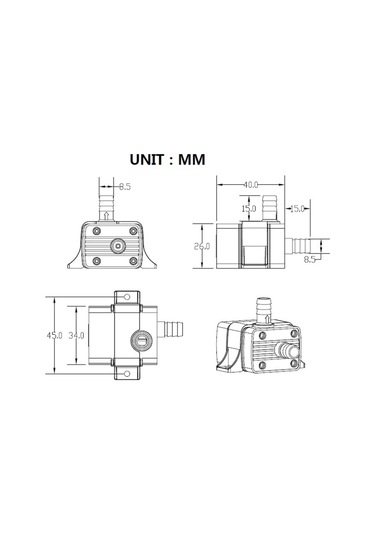 Dc12v Güneşçi Mikro Fırçasız Soğuk Su Dolaşım Çeşmesi Su Pompası, Boyut:qr30e