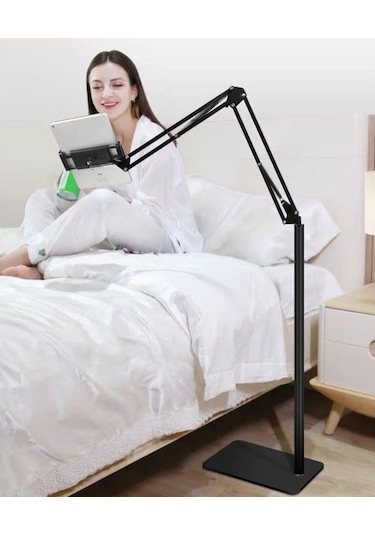 Ht-47 Metal Cep Telefonu ve Tablet Standı Döner Başlıklı Dirsekli