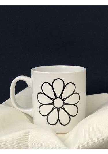 Papatya Tasarım Kupa Bardak Renkli