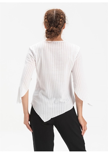 Rodos Gofre Bluz Beyaz Byz Beyaz