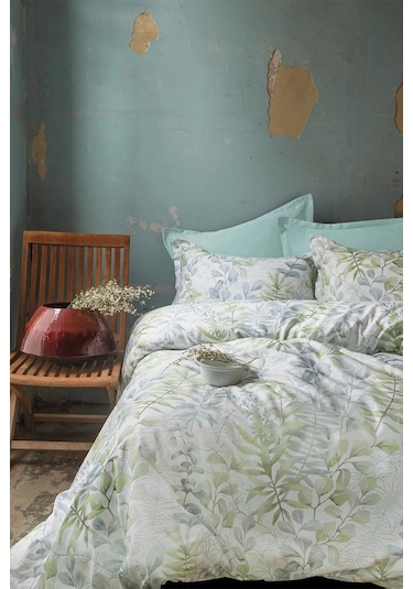 Occale Green 210 Tc 83 Tel Pamuk Saten Nevresim Takımı Tek Kişilik