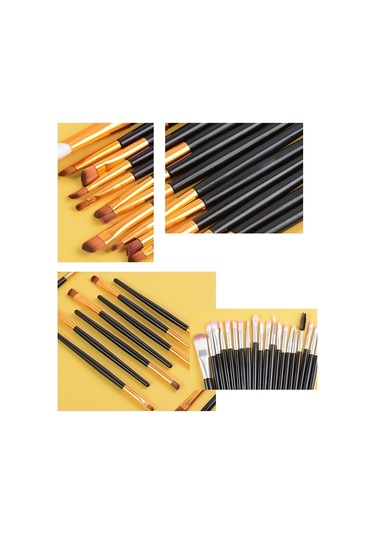 Cbtx Ahşap Saplı Makyaj Fırça Seti Kahverengi - Mor 20'li