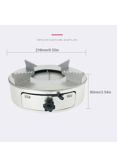 Kosona Kampanya Alkollü Ocak, Alüminyum Malzeme, Çekmeli Yakıt Kapak, Ateş Gücü Ayarlayıcı, Dış Mekan Kamp Fişi Piknik İçin Gümüş