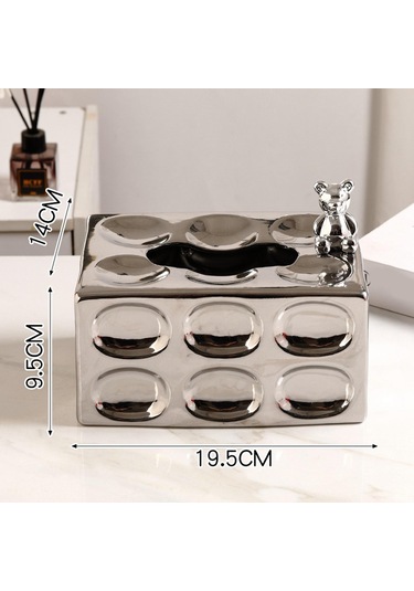 Suntek Mutfak Otel Ofis Argent Için Seramik Mendil Tutucu