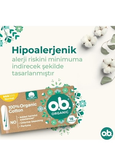 O.B Organic Tampon Normal 16'lı