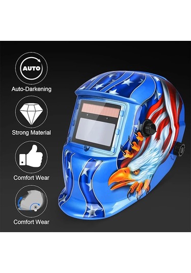 Kaynak Kask Otomatik Olarak Ayarlanabilir Gölge Ile Gerçek Renk Kaput Kararan