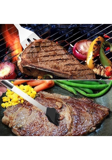 Wondernest 18'li Açık Sofra Seti Kamp Barbekü Piknik Alet Seti Termometreli Çok Renkli Çok Renkli