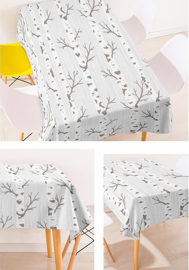 Suntek Tropikal Bitki Baskılı Masa Örtüsü Çiçek Kare-8