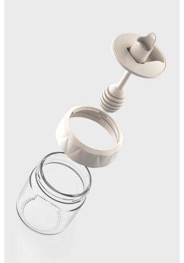 Renga Lexa 210 Ml Bej Kapaklı Cam Bal Kavanozu 201008 Bej