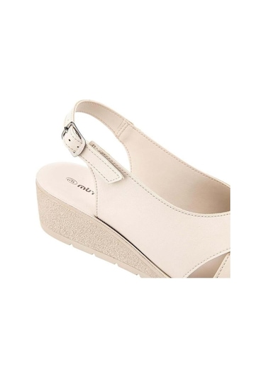 Muya Vienza 31028-551 Anatomik Taban Kadın Sandalet Full Krem 36-40 Krem