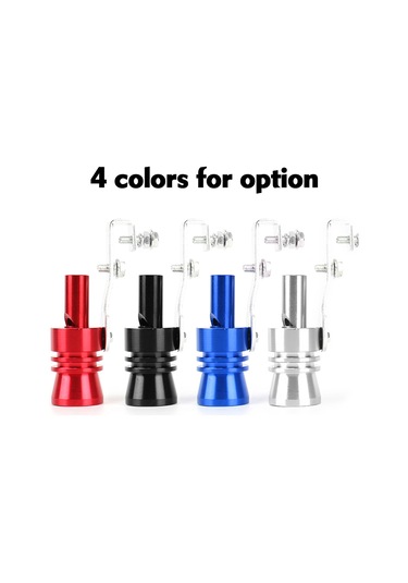 Youmex Alüminyum Turbo Sesli İsviçre, S Boy 10.2x1.8cm , Siyah - Araç/motosiklet Ekzos Borusu Uyumlu, Yüksek Ses, Kolay Kurulum