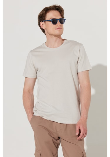 AC&Co / Altınyıldız Classics Erkek Grı Slim Fit Dar Kesim %100 Pamuk Bisiklet Yaka Kısa Kollu Tişört Gri AC&Co / Altınyıldız Classics Erkek Grı Slim Fit Dar Kesim %100 Pamuk Bisiklet Yaka Kısa Kollu Tişört Gri