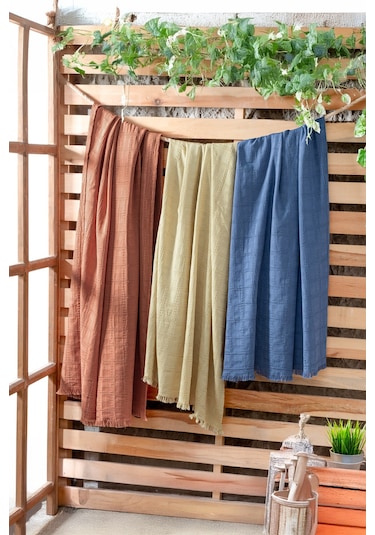 Sarev Vesemir Taba %100 Pamuk Throw 130x170 Cm Taba