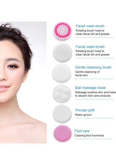 Sones 6'sı 1 Arada Su Geçirmez Yüz Temizleme Aleti Boyut: 130 X 85 X 40 Mm Macenta